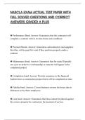 NASCLA EXAM ACTUAL TEST PAPER WITH&NewLine;FULL SOLVED QUESTIONS AND CORRECT&NewLine;ANSWERS GRADED A PLUS&NewLine;&NewLine;