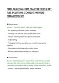 NURS 6635 FINAL 2026 PRACTICE TEST SHEET FULL SOLUTIONS CORRECT ANSWERS PREPARATION