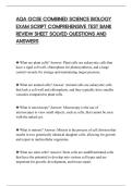 AQA GCSE COMBINED SCIENCE BIOLOGY&NewLine;EXAM SCRIPT COMPREHENSIVE TEST BANK&NewLine;REVIEW SHEET SOLVED QUESTIONS AND&NewLine;ANSWERS