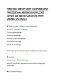 NURS 8002 THEORY 2026 COMPREHENSIVE PROFESSIONAL NURSING KNOWLEDGE REVIEW