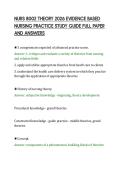 NURS 8002 THEORY 2026 EVIDENCE BASED NURSING PRACTICE STUDY GUIDE FULL PAPER