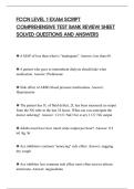 FCCN LEVEL 1 EXAM SCRIPT&NewLine;COMPREHENSIVE TEST BANK REVIEW SHEET&NewLine;SOLVED QUESTIONS AND ANSWERS