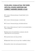 FCCN LEVEL 1 EXAM ACTUAL TEST PAPER&NewLine;WITH FULL SOLVED QUESTIONS AND&NewLine;CORRECT ANSWERS GRADED A PLUS&NewLine;