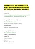 RN LEADERSHIP ONLINE PRACTICE A&NewLine;STUDY GUIDE 2026 FULL QUESTION SET&NewLine;WITH ACCURATE ANSWERS GRADED A&plus;
