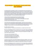 PCCN Pulmonary Exam Questions and Answers 2026&sol;2027 &vert; Critical Care Review&NewLine;