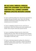 RN VATI ADULT MEDICAL SURGICAL&NewLine;OBJECTIVE ASSESSMENT 2026 DETAILED&NewLine;QUESTIONS FULL CORRECT ANSWERS&NewLine;PREMIUM UPDATED RESOURCE GRADED&NewLine;A&plus;