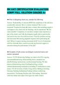 RN VATI CERTIFICATION EVALUATION&NewLine;SCRIPT FULL SOLUTION GRADED A&plus;