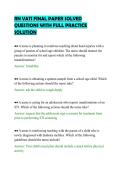 RN VATI FINAL PAPER SOLVED&NewLine;QUESTIONS WITH FULL PRACTICE&NewLine;SOLUTION&NewLine;