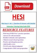 Med-Surg II HESI &ndash; Set 1 &vert; Questions & Answers with Detailed Rationales &vert; Nursing Study Guide 2026