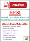 Med-Surg II HESI &ndash; Set 2 &vert; Questions & Answers with Detailed Rationales &vert; Nursing Study Guide 2026