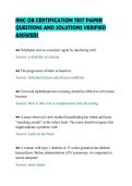 RNC OB CERTIFICATION TEST PAPER&NewLine;QUESTIONS AND SOLUTIONS VERIFIED&NewLine;ANSWERS&NewLine;