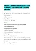 RNC OB COMPREHENSIVE STUDY GUIDE&NewLine;COMPLETE QUESTIONS AND CORRECT&NewLine;ANSWERS&NewLine;