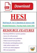 Med-Surg II HESI &ndash; Set 1 -SET3 &vert; Questions & Answers with Detailed Rationales &vert; Nursing Study Guide 2026