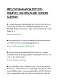 RNC OB EXAMINATION TEST 2026&NewLine;COMPLETE QUESTIONS AND CORRECT&NewLine;ANSWERS&NewLine;