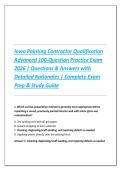 Iowa Painting Contractor Qualification Advanced 100-Question Practice Exam 2026 &vert; Questions & Answers with Detailed Rationales &vert; Complete Exam Prep & Study Guide