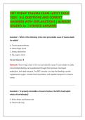 EMT FISDAP TRAUMA EXAM LATEST EXAM &NewLine;2026 &vert; ALL QUESTIONS AND CORRECT &NewLine;ANSWERS WITH EXPLANATIONS &vert; ALREADY &NewLine;GRADED A&plus; &vert; VERIFIED ANSWERS