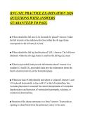 RNC-NIC PRACTICE EXAMINATION 2026&NewLine;QUESTIONS WITH ANSWERS&NewLine;GUARANTEED TO PASS&period;