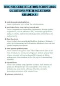 RNC-NIC CERTIFICATION SCRIPT 2026&NewLine;QUESTIONS WITH SOLUTIONS&NewLine;GRADED A&plus;&NewLine;