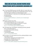 RNC-OB ACTUAL EXAM PAPER 2026&NewLine;QUESTIONS WITH ANSWERS GRADED A&plus;&NewLine;