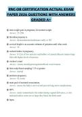 RNC-OB CERTIFICATION ACTUAL EXAM&NewLine;PAPER 2026 QUESTIONS WITH ANSWERS&NewLine;GRADED A&plus;&NewLine;