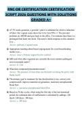 RNC-OB CERTIFICATION CERTIFICATION&NewLine;SCRIPT 2026 QUESTIONS WITH SOLUTIONS&NewLine;GRADED A&plus;&NewLine;