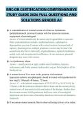 RNC-OB CERTIFICATION COMPREHENSIVE&NewLine;STUDY GUIDE 2026 FULL QUESTIONS AND&NewLine;SOLUTIONS GRADED A&plus;&NewLine;