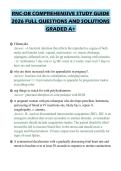 RNC-OB COMPREHENSIVE STUDY GUIDE&NewLine;2026 FULL QUESTIONS AND SOLUTIONS&NewLine;GRADED A&plus;&NewLine;