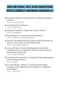 RNC-OB FINAL TEST 2026 QUESTIONS&NewLine;WITH CORRECT ANSWERS GRADED A&plus;