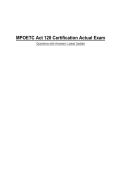 MPOETC Act 120 Certification Actual Exam&NewLine;Questions with Answers- Latest Update&NewLine;