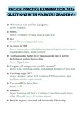 RNC-OB PRACTICE EXAMINATION 2026&NewLine;QUESTIONS WITH ANSWERS GRADED A&plus;&NewLine;