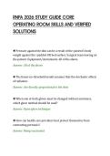RNFA 2026 STUDY GUIDE CORE&NewLine;OPERATING ROOM SKILLS AND VERIFIED&NewLine;SOLUTIONS&NewLine;