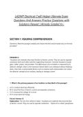 LADWP Electrical Craft Helper Ultimate Exam Questions And Answers Practice Questions with Solutions Newest &vert; Already Graded A&plus;&period;