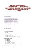 2026 APEX NIH STROKE SCALE &ndash;&NewLine;ALL TEST GROUPS A-F &lpar;PATIENTS 1-6&rpar;&sol;&NewLine;500&plus; QUESTIONS CORRECTLY SOLVED & VERIFIED &NewLine;APEX NIH STROKE SCALE -2026&sol;2027 CYCLE&NewLine;A&plus; GRADED&excl;&NewLine;