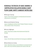 ROSDHALS TEXTBOOK OF BASIC NURSING 12&NewLine;CERTIFICATION EVALUATION BUNDLE QUEST&NewLine;FLOW CLINIC SAFETY HANDOUT NOTES 2026