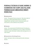 ROSDHALS TEXTBOOK OF BASIC NURSING 12&NewLine;EXAMINATION TEST SCRIPT 2026 FULL BANK&NewLine;PHARMACOLOGY MEDICATION THERAPY&NewLine;REVIEW PACK&NewLine;