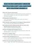 ROSH REVIEW EMERGENCY MEDICINE&NewLine;CERTIFICATION SCRIPT 2026 QUESTIONS&NewLine;WITH SOLUTIONS GRADED A&plus;
