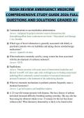 ROSH REVIEW EMERGENCY MEDICINE&NewLine;COMPREHENSIVE STUDY GUIDE 2026 FULL&NewLine;QUESTIONS AND SOLUTIONS GRADED A&plus;