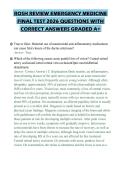 ROSH REVIEW EMERGENCY MEDICINE&NewLine;FINAL TEST 2026 QUESTIONS WITH&NewLine;CORRECT ANSWERS GRADED A&plus;