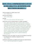 ROTC FINAL COMPREHENSIVE STUDY&NewLine;GUIDE 2026 FULL QUESTIONS AND&NewLine;SOLUTIONS GRADED A&plus;&NewLine;