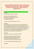 NURS 676 ADVANCED PHARMACOLOGY EXAM 1 QUESTIONS AND &NewLine;ANSWERS WITH RATIONALES EACH &vert; CURRENTLY TESTING AND &NewLine;FREQUENTLY TESTED QUESTIONS &vert; EXPERT VERIFIED FOR &NewLine;GUARANTEED PASS 