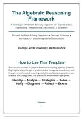 Algebraic Reasoning Framework&colon; A Strategic Problem-Solving System for Expressions&comma; Equations&comma; Inequalities&comma; Factoring & Systems &vert; College and University Mathematics