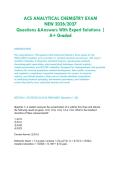 ACS ANALYTICAL CHEMISTRY EXAM&NewLine;NEW 2026&sol;2027&NewLine;Questions &Answers With Expert Solutions &vert;&NewLine; A&plus; Study Guide&NewLine;