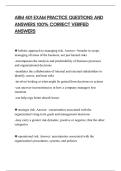 ARM 401 EXAM PRACTICE QUESTIONS AND&NewLine;ANSWERS 100&percnt; CORRECT VERIFIED&NewLine;ANSWERS&NewLine;