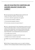 ARM 401 EXAM PRACTICE QUESTIONS AND&NewLine;ANSWERS 2026&sol;2027 SOLVED 100&percnt;&NewLine;CORRECT&NewLine;