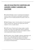 ARM 401 EXAM PRACTICE QUESTIONS AND&NewLine;ANSWERS CORRECT ANSWERS AND&NewLine;SOLUTIONS