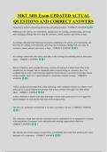 MKT 3401 Exam UPDATED ACTUAL &NewLine;QUESTIONS AND CORRECT ANSWERS 