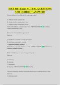MKT 3401 Exam ACTUAL QUESTIONS &NewLine;AND CORRECT ANSWERS