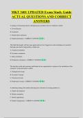 MKT 3401 UPDATED Exam Study Guide &NewLine;ACTUAL QUESTIONS AND CORRECT &NewLine;ANSWERS