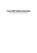 Texas OSSF Installer Actual Exam&NewLine;Questions & Answers&vert; Latest&vert; Guaranteed Pass&NewLine;