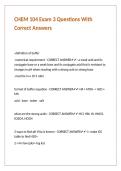 CHEM 104 Exam 3 Questions With Correct Answers